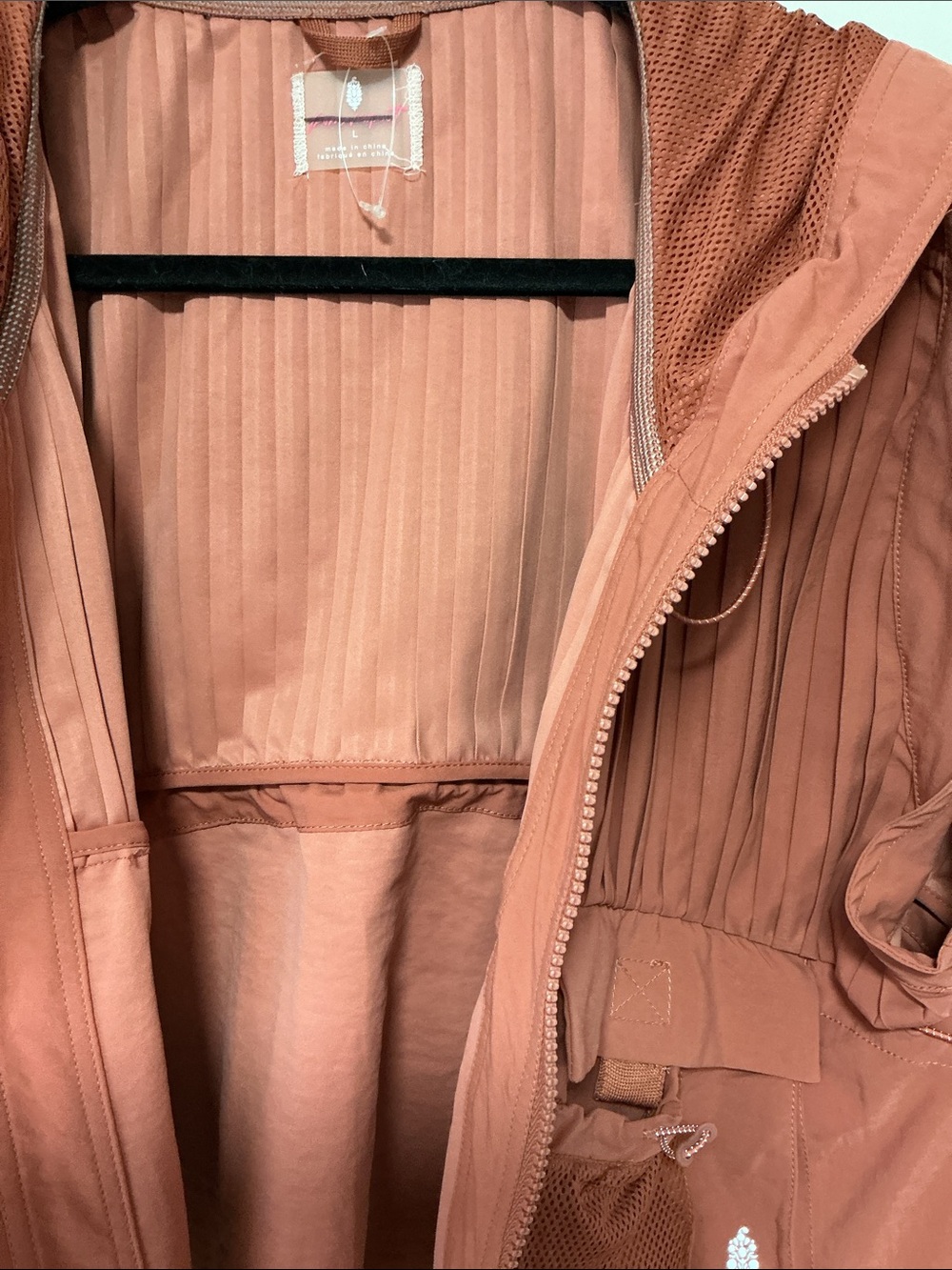 Free People Movement Rust Red Hooded Zip Front Utility Vest L NWOT - Picture 6 of 6